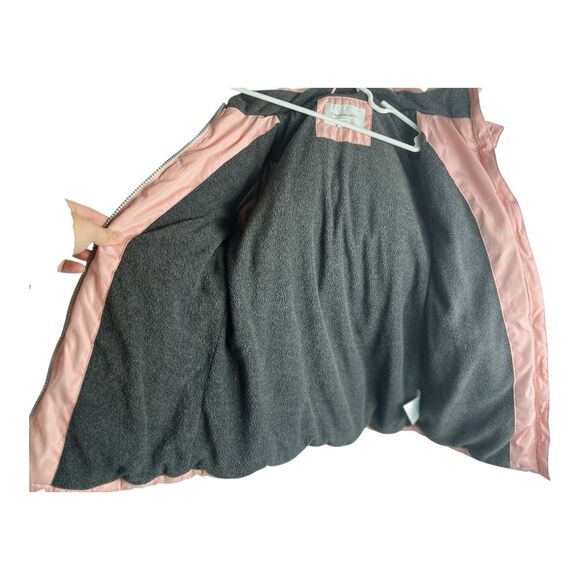 Calvin Klein Aerial Longline Hooded Jacket Girls Size 4T Silver Pink - Picture 3 of 7